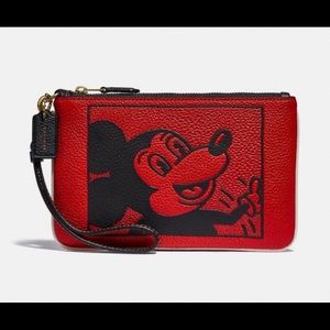 Coach Mickey Mouse Keith Haring Wristlet
